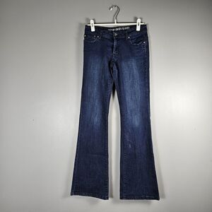 Paper Denim & Cloth Jeans Womens Size‎ 27 Blue Flare Low Rise Pants Y2K Stretch